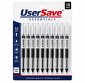 10-Pack Black Needle Tip Gel Pens – 0.5mm Fine Point for Smooth Writing