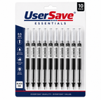 10-Pack Black Needle Tip Gel Pens – 0.5mm Fine Point for Smooth Writing