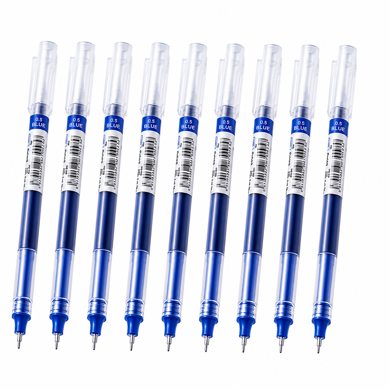 10-Pack Blue Needle Point Gel Pens – Smooth Ink Pens for Notes, Journaling & Work