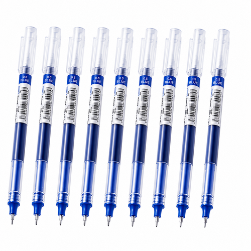 10-Pack Blue Needle Point Gel Pens – Smooth Ink Pens for Notes, Journaling & Work