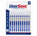 10-Pack Blue Needle Point Gel Pens – Smooth Ink Pens for Notes, Journaling & Work