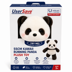 55cm Kawaii Running Panda Plush Toy – Soft Stuffed Animal Cushion Gift