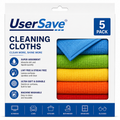 5 Piece Microfibre Cleaning Cloth Set – Soft Cleaning Towels for Kitchen, Bathroom and Car Care