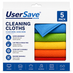 5 Piece Microfibre Cleaning Cloth Set – Soft Cleaning Towels for Kitchen, Bathroom and Car Care