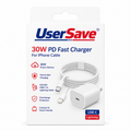 30W USB-C Fast Charger for iPhone – Power Adapter with Charging Cable