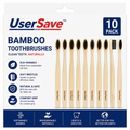 10-Pack Charcoal Bamboo Toothbrushes – Soft Bristle Eco-Friendly Oral Care Set