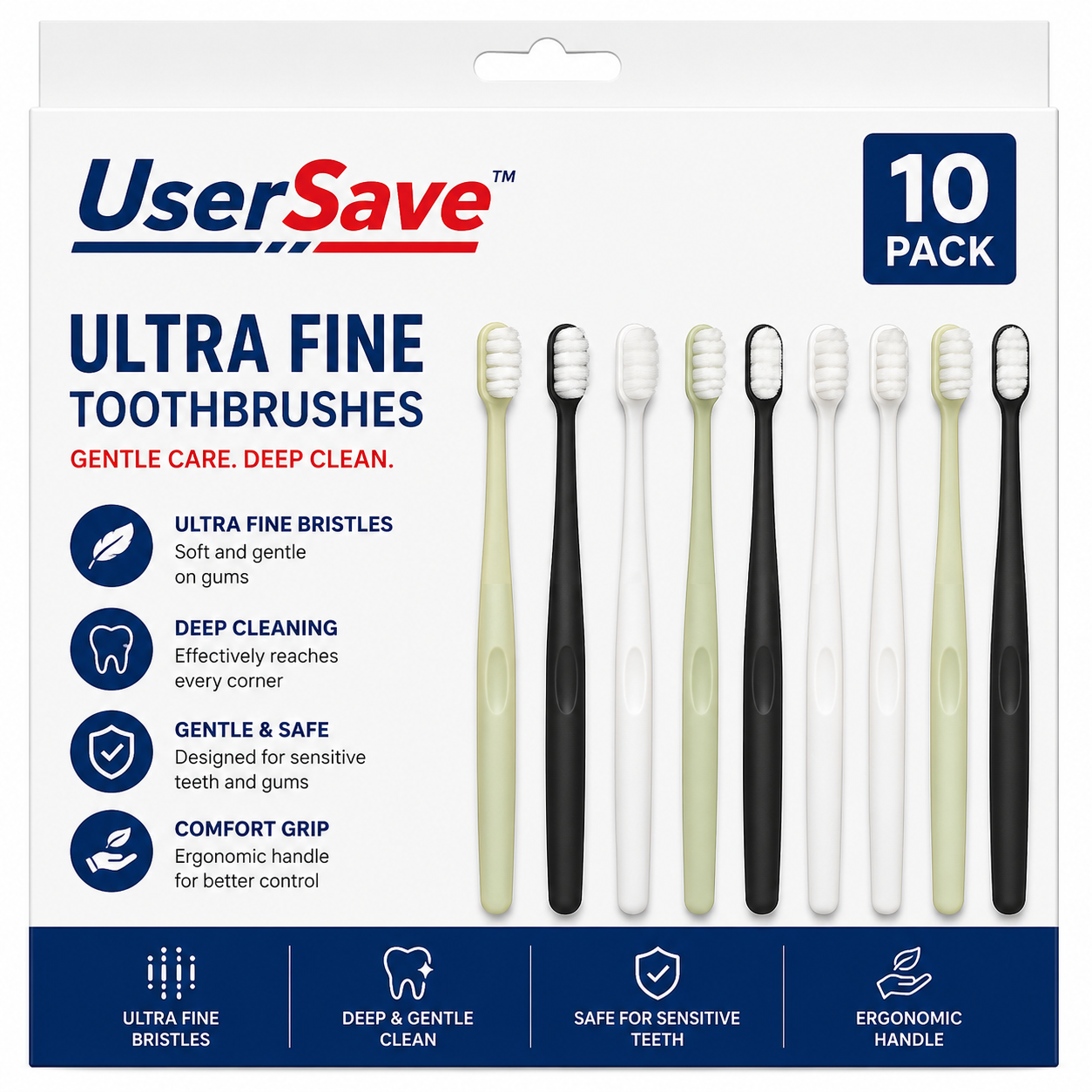 *NEW* Ultra-Soft Nano Bristle Toothbrush – Deep Cleaning Toothbrush for Adults