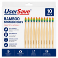 Eco-Friendly Bamboo Toothbrushes – 10-Pack Soft Bristle Oral Care Set