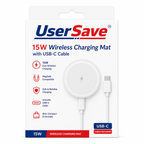Magnetic Wireless Charger Pad for MagSafe iPhone and AirPods With USB-C Cable