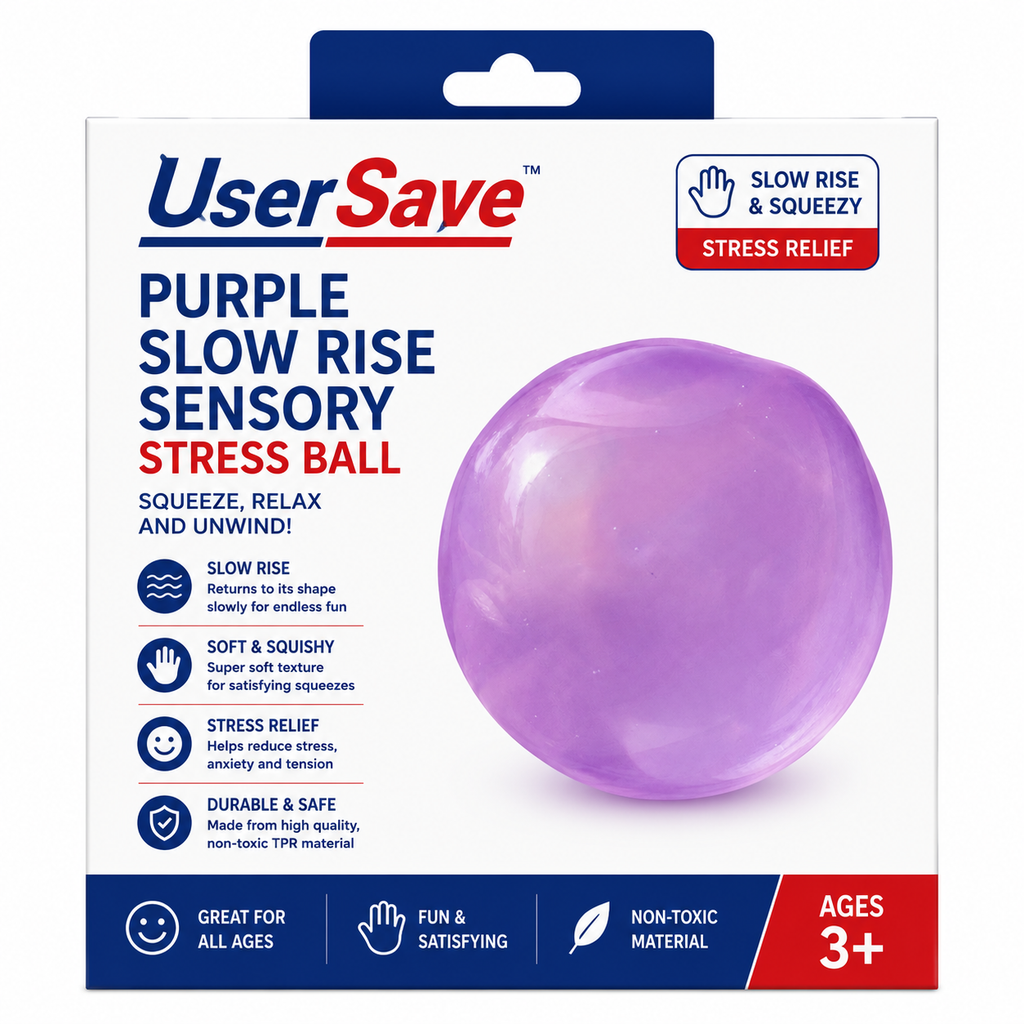 Purple Slow Rise Sensory Stress Ball – Soft Squishy Fidget Toy for Relaxation